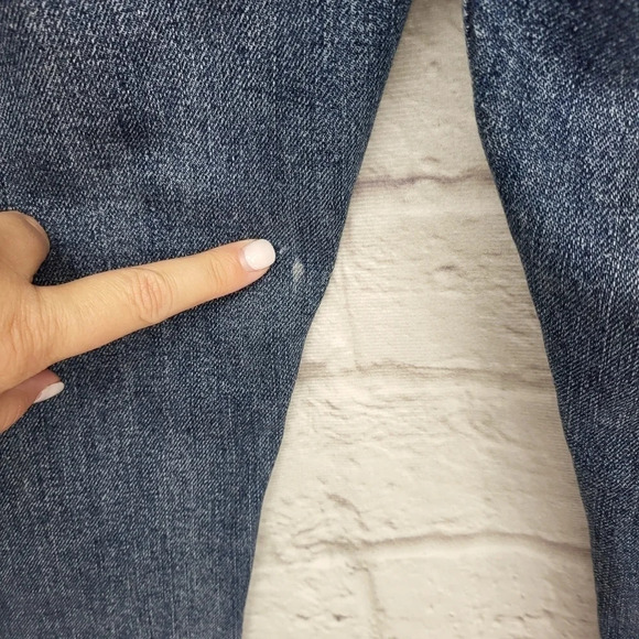 GAP Denim Distressed High Rise Straight Jeans Sz 29R - Picture 9 of 15